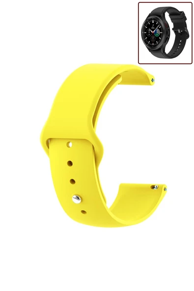 KRETON KRETON Samsung Galaxy Watch 4 Classic 42mm/46mm Uyumlu Kordon Yumuşak Dokulu Silikon Kayış - Resim 9