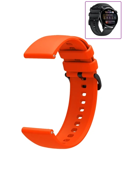 KRETON KRETON Huawei Watch 3 - 3 Pro Uyumlu Kordon Yumuşak Dokulu Soft Renk Tokalı Silikon Kayış - Resim 5