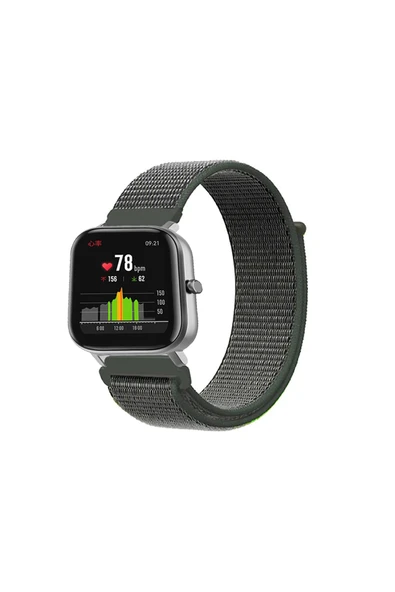 KRETON KRETON Amazfit GTS-GTS2-GTS2E-GTS3-GTS4-GTS4 Mini Uyumlu Spor Kumaş Desenli Cırt Cırtlı Kordon Kayış - Resim 2