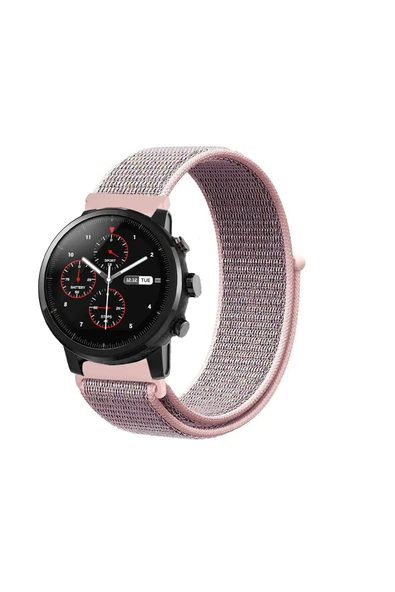 KRETON KRETON Amazfit Pace 2 Stratos Uyumlu Spor Kumaş Desenli Cırt Cırtlı Kordon Kayış - Resim 3