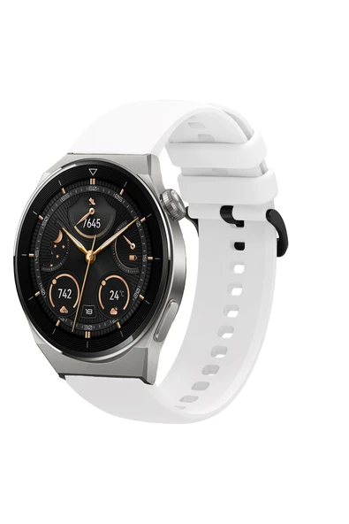 KRETON KRETON Huawei Watch Gt3 Pro 46mm Uyumlu Kordon Yumuşak Dokulu Soft Renk Tokalı Silikon Kayış - Resim 5