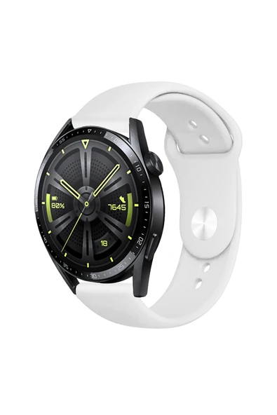KRETON KRETON Huawei Watch Gt3 46mm Uyumlu KOYU YEŞİL Kordon Yumuşak Dokulu Silikon Kayış - Resim 3