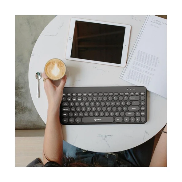 Dexim KBW002 Retro Daktilo Görünümlü Şık ve Kullanışlı Pilli Türkçe Bluetooth Q Klavye - Resim 5