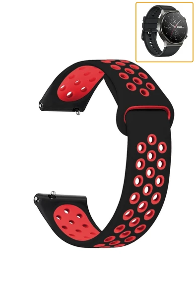 KRETON KRETON Huawei Watch Gt2 Pro Uyumlu Kordon Yumuşak Dokulu Delikli Desenli Silikon Kayış ürün görseli