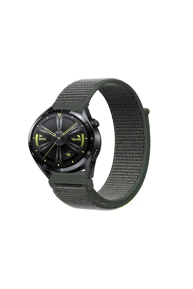 KRETON KRETON Huawei Watch Gt3 46mm Uyumlu Spor Kumaş Desenli Cırt Cırtlı Kordon Kayış - Resim 7