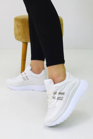 Emax Fiore Beyaz Kadın Spor Ayakkabı - Resim 2