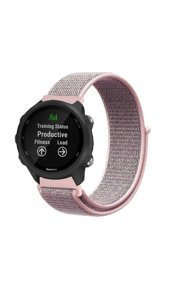 KRETON KRETON Garmin Forerunner 245 / 245 Music Uyumlu Spor Kumaş Desenli Cırt Cırtlı Kordon Kayış - Resim 5