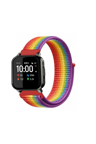 KRETON KRETON Haylou LS02 Uyumlu Spor Kumaş Desenli Cırt Cırtlı Kordon Kayış - Resim 5