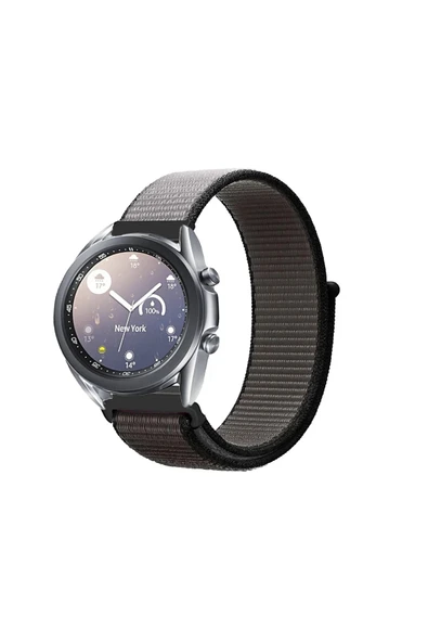 KRETON KRETON Samsung Galaxy Watch 3 41mm Uyumlu Spor Kumaş Desenli Cırt Cırtlı Kordon Kayış - Resim 2