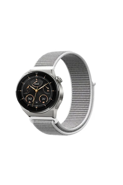KRETON KRETON Huawei Watch Gt3 Pro 46mm Uyumlu Spor Kumaş Desenli Cırt Cırtlı Kordon Kayış - Resim 7