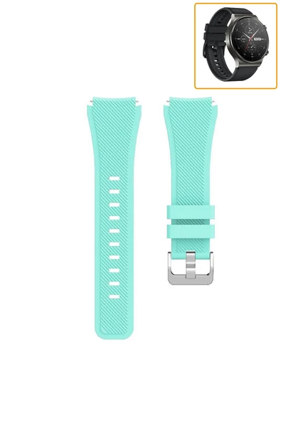 KRETON KRETON Huawei Watch Gt2 Pro Akıllı Saat Uyumlu Tırtık Desenli Silikon Kordon Kayış - Resim 11