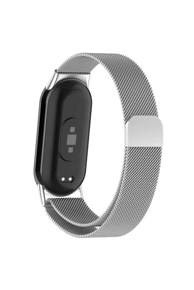 KRETON KRETON Mi Band 8 , Mi Band 9 Ve Mi Band 10 Ile Uyumlu Kordon Hasır Örgü Metal Mıknatıslı Kayış - Resim 5