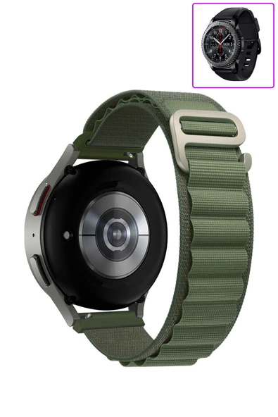 KRETON KRETON Samsung Gear S3 Frontier Uyumlu Kordon Alpine Loop Döngü Spor Kayış - Resim 12