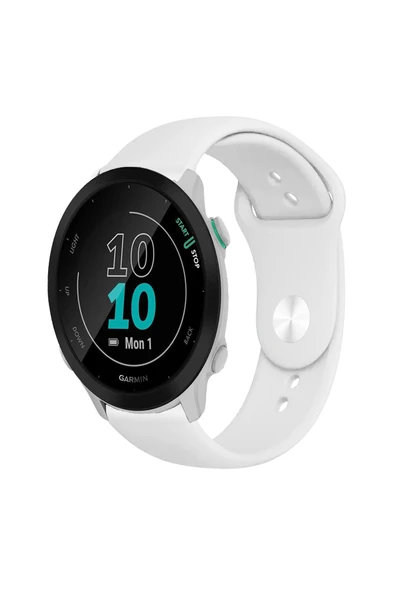 KRETON KRETON Garmin Forerunner 55 Ile Uyumlu Yumuşak Dokulu Silikon Kordon Kayış (20MM) - Resim 5