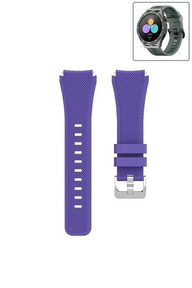 KRETON KRETON Huawei Watch Gt3 SE Akıllı Saat Uyumlu Tırtık Desenli Silikon Kordon Kayış - Resim 9