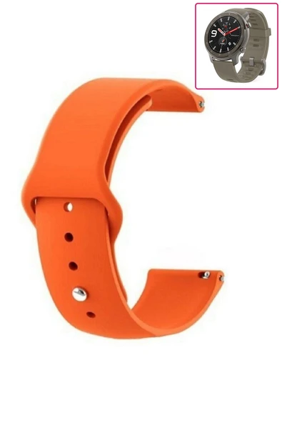 KRETON KRETON Amazfit GTR 47mm Uyumlu AÇIK YEŞİL Kordon Yumuşak Dokulu Silikon Kayış - Resim 9