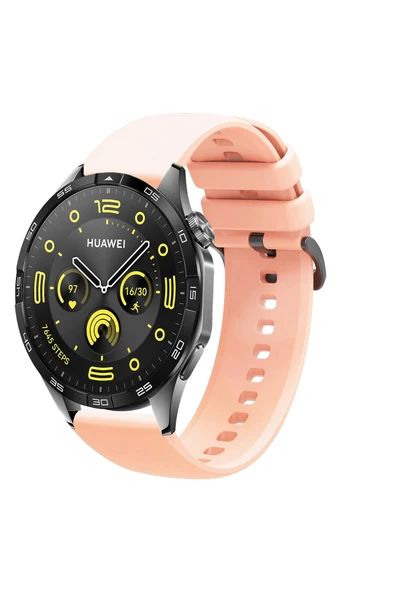 KRETON KRETON Huawei Watch Gt4 46mm Uyumlu Kordon Yumuşak Dokulu Soft Renk Tokalı Silikon Kayış - Resim 5