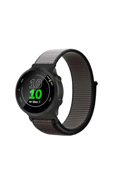 KRETON KRETON Garmin Forerunner 158 Uyumlu Spor Kumaş Desenli Cırt Cırtlı Kordon Kayış - Resim 10