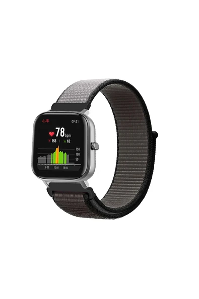 KRETON KRETON Amazfit GTS-GTS2-GTS2E-GTS3-GTS4-GTS4 Mini Uyumlu Spor Kumaş Desenli Cırt Cırtlı Kordon Kayış - Resim 8