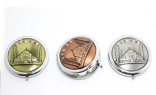 Metal İstanbul Temalı Yöresel Kabartmalı El Aynası ürün görseli