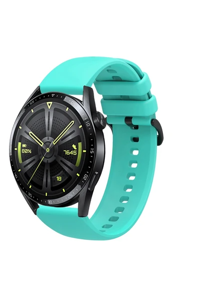 KRETON KRETON Huawei Watch Gt3 46mm Uyumlu Kordon Yumuşak Dokulu Soft Renk Tokalı Silikon Kayış - Resim 6