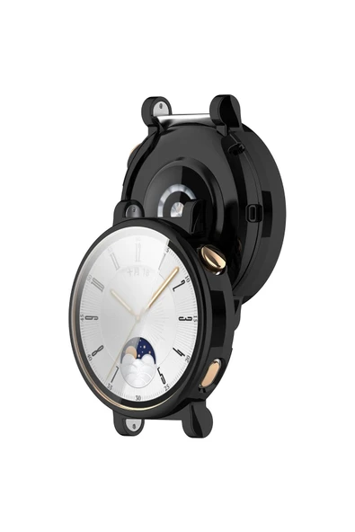 KRETON KRETON Huawei Watch GT4 41mm Uyumlu Kasa ve Ekran Koruyucu 360 Tam Koruma Silikon Kılıf - Resim 6