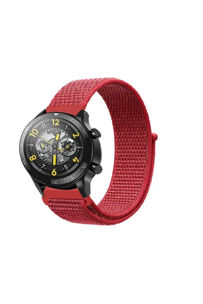 KRETON KRETON Realme Watch S ve S Pro Uyumlu Spor Kumaş Desenli Cırt Cırtlı Kordon Kayış - Resim 7