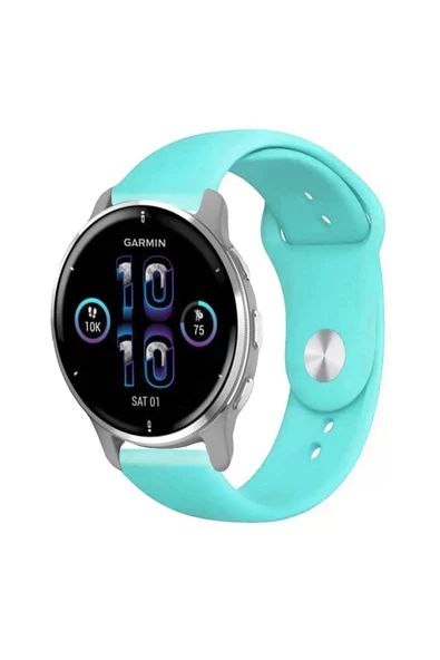 KRETON KRETON Garmin Venu2 Plus Ile Uyumlu Yumuşak Dokulu Silikon Kordon Kayış (20MM) - Resim 7