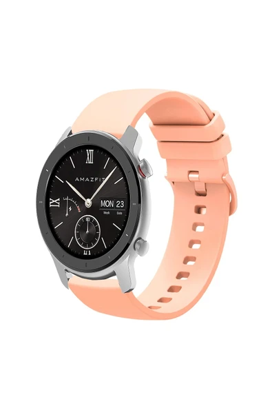 KRETON KRETON Amazfit GTR 42mm ile Uyumlu Kordon Yumuşak Dokulu Soft Renk Tokalı Silikon Kayış - Resim 5
