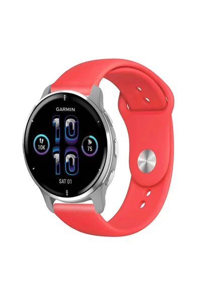 KRETON KRETON Garmin Venu2 Plus Ile Uyumlu Yumuşak Dokulu Silikon Kordon Kayış (20MM) - Resim 3
