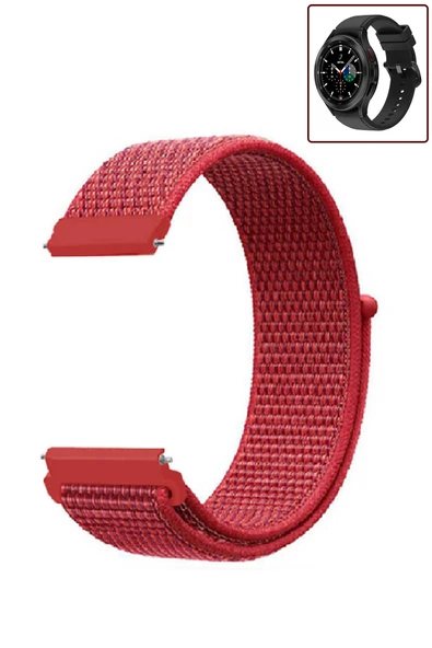 KRETON KRETON Samsung Galaxy Watch 4 Classic 42mm/46mm Uyumlu Spor Kumaş Desenli Cırt Cırtlı Kordon Kayış - Resim 10