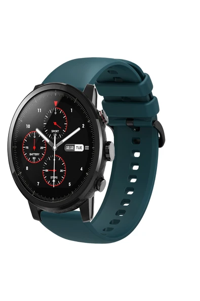 KRETON KRETON Amazfit Pace 2 Stratos Uyumlu Kordon Yumuşak Dokulu Soft Renk Tokalı Silikon Kayış - Resim 10