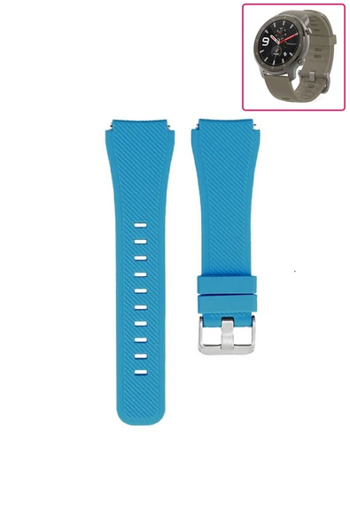 KRETON KRETON Amazfit GTR 47mm Akıllı Saat Uyumlu Tırtık Desenli Silikon Kordon Kayış ürün görseli