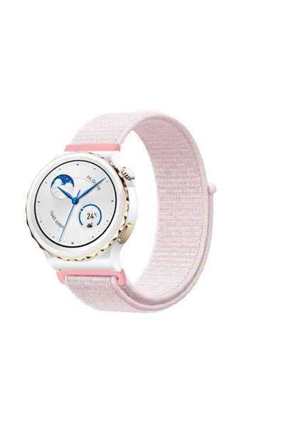 KRETON KRETON Huawei Watch Gt3 Pro 43mm Uyumlu Spor Kumaş Desenli Cırt Cırtlı Kordon Kayış - Resim 7