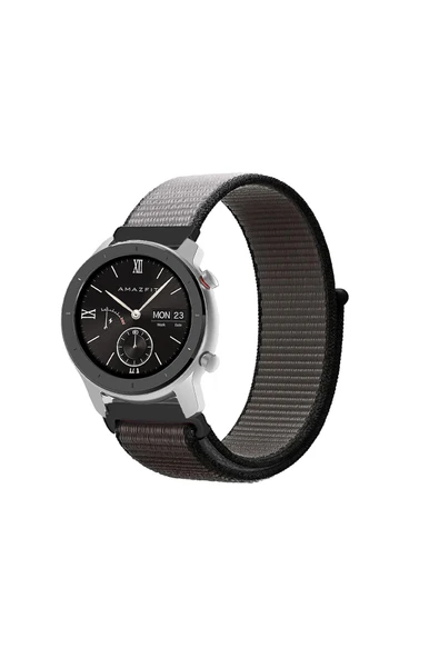 KRETON KRETON Amazfit GTR 42mm Uyumlu Spor Kumaş Desenli Cırt Cırtlı Kordon Kayış - Resim 7