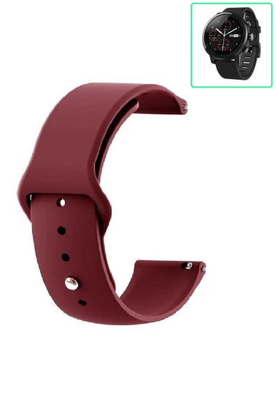 KRETON KRETON Amazfit Pace 2 Stratos Uyumlu BORDO Kordon Yumuşak Dokulu Silikon Kayış ürün görseli