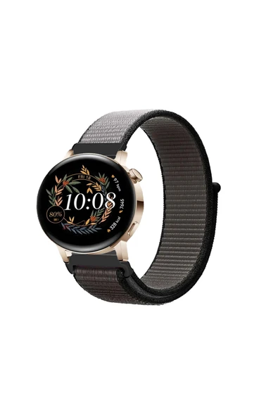 KRETON KRETON Huawei Watch Gt3 42mm Uyumlu Spor Kumaş Desenli Cırt Cırtlı Kordon Kayış - Resim 5