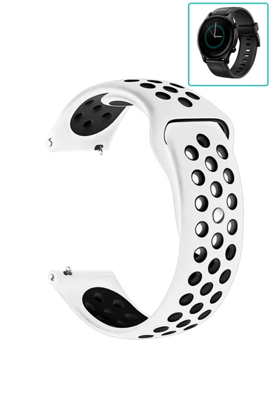 KRETON KRETON Haylou RS3 LS04 Uyumlu Kordon Yumuşak Dokulu Delikli Desenli Silikon Kayış - Resim 3