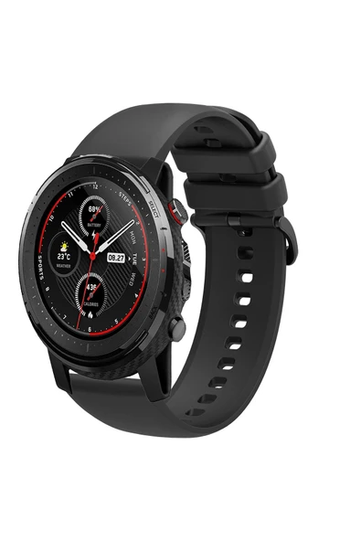 KRETON KRETON Amazfit 3 Stratos Uyumlu Kordon Yumuşak Dokulu Soft Renk Tokalı Silikon Kayış - Resim 4