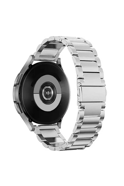 KRETON KRETON Huawei Watch Gt3 SE Uyumlu GÜMÜŞ Kordon Klasik Baklava Model Paslanmaz Çelik Metal Kayış - Resim 4