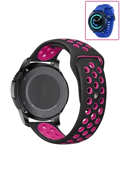 KRETON KRETON Samsung Gear Sport Uyumlu Kordon Yumuşak Dokulu Style Delikli Desenli Silikon Kayış - Resim 2
