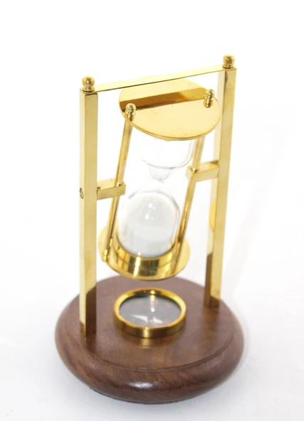 Pirinç Pusulalı Kum Saati Model 2 ürün görseli 1