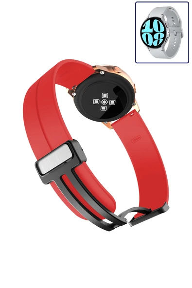 KRETON KRETON Samsung Galaxy Watch 6 40mm / 44mm Uyumlu Kordon Magnetic Klipsli Premium Kayış - Resim 7