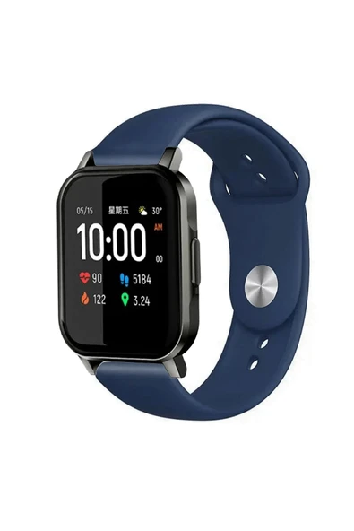 KRETON KRETON Haylou LS02 Uyumlu MAVİ Kordon Yumuşak Dokulu Silikon Kayış - Resim 2