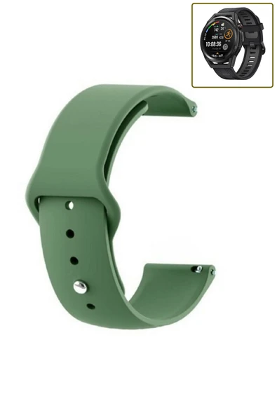 KRETON KRETON Huawei Watch Gt Runner Uyumlu TURKUAZ Kordon Yumuşak Dokulu Silikon Kayış - Resim 3