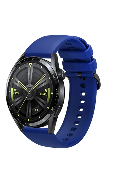 KRETON KRETON Huawei Watch Gt3 46mm Uyumlu Kordon Yumuşak Dokulu Soft Renk Tokalı Silikon Kayış ürün görseli