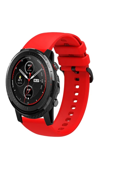 KRETON KRETON Amazfit 3 Stratos Uyumlu Kordon Yumuşak Dokulu Soft Renk Tokalı Silikon Kayış ürün görseli