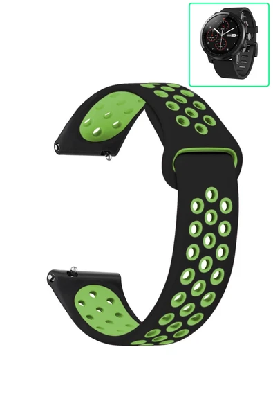KRETON KRETON Amazfit Pace 2 Stratos Uyumlu Kordon Yumuşak Dokulu Delikli Desenli Silikon Kayış ürün görseli