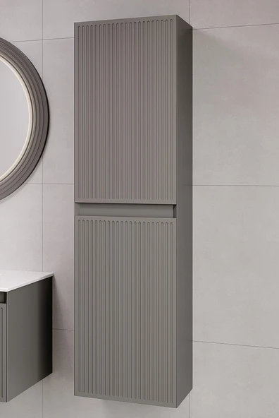 Denko Belgrad 40 cm (Çimento Gri) Banyo Çamaşır Boy Dolabı ürün görseli