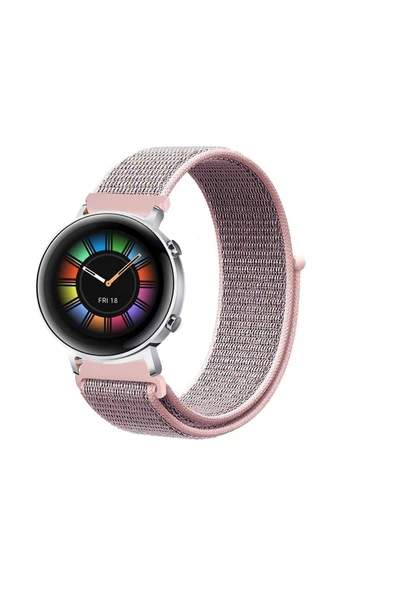 KRETON KRETON Huawei Watch Gt2 42mm Uyumlu Spor Kumaş Desenli Cırt Cırtlı Kordon Kayış - Resim 2